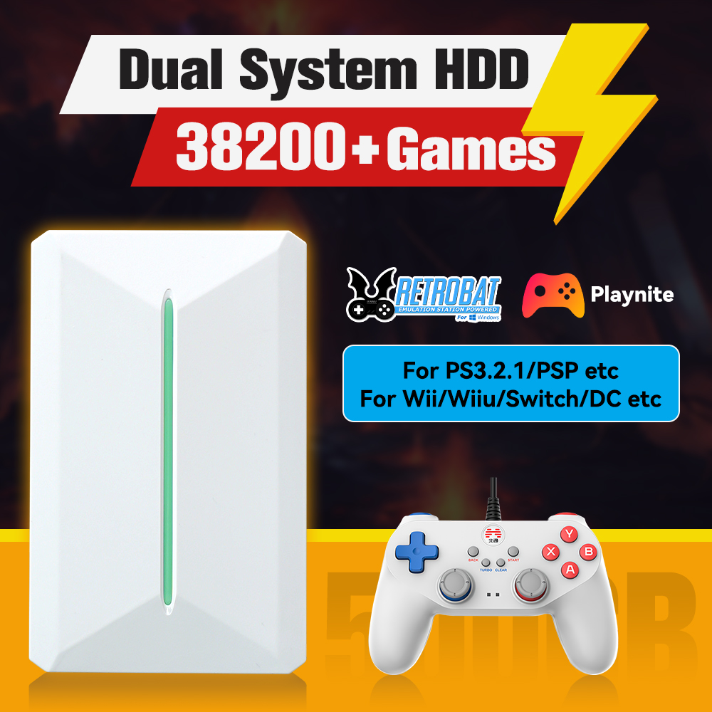 Retro X8 Gaming Console - Retrobat＆Playnite System HDD Retro Game Console