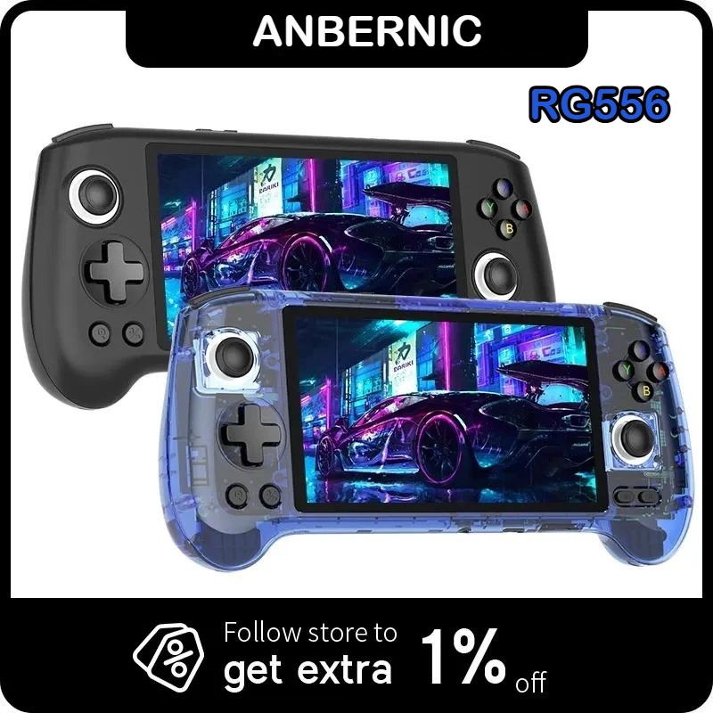 Retro X8 Gaming Console - ANBERNIC RG556 Handheld Games Console 5.48''