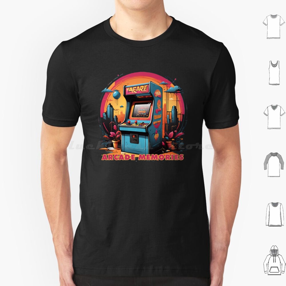 Retro Gaming T Shirt - Arcade Memories-Arcade T Shirt Cotton Men