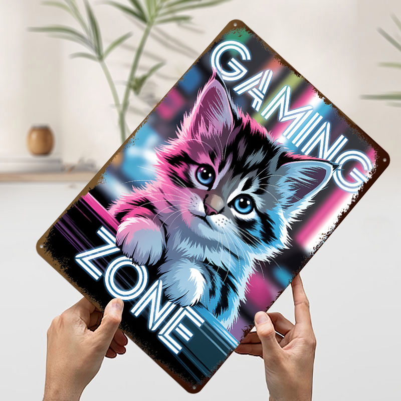 Gaming Zone Kitten Printed Pos - Retro Gaming Zone 评论和价格
