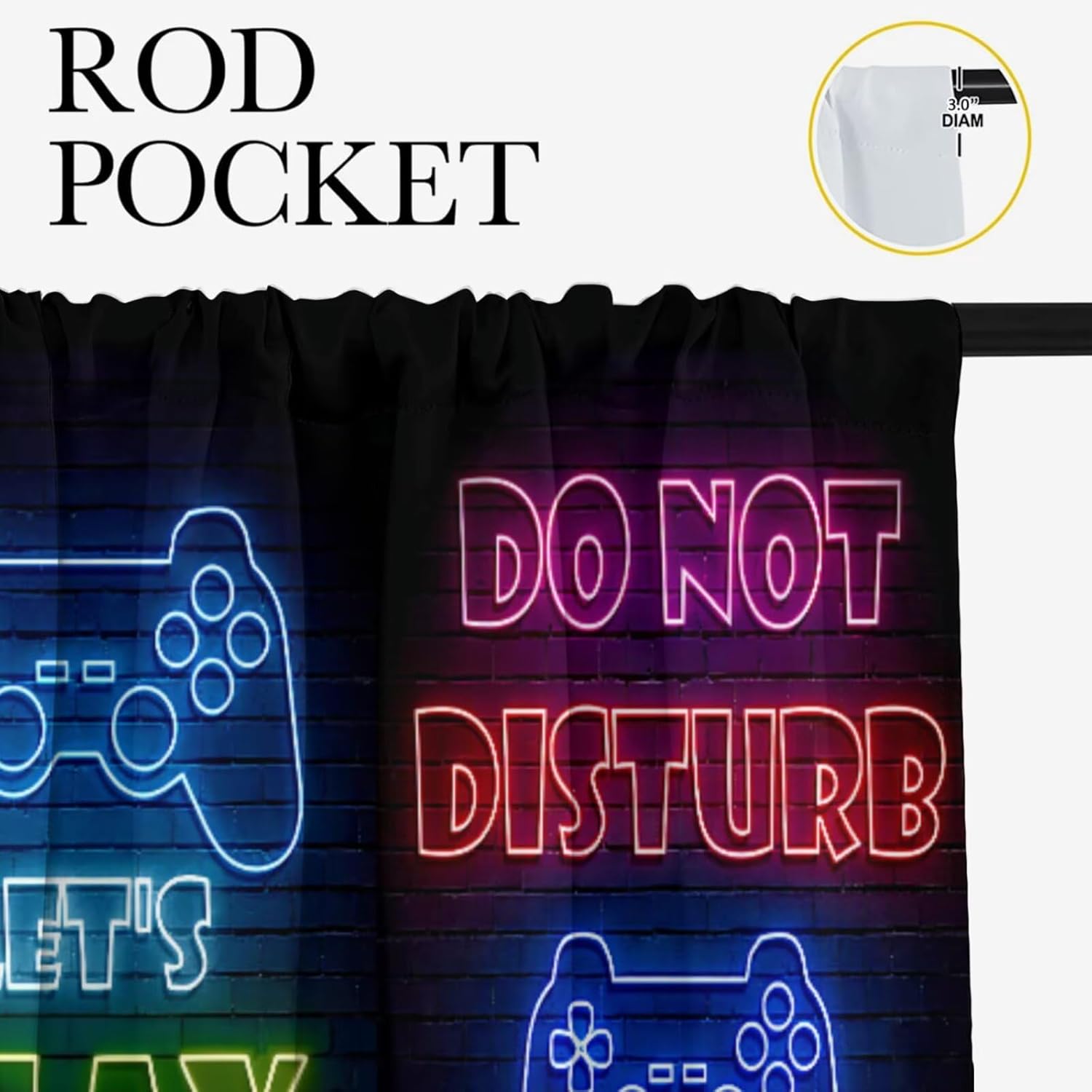 Gaming Gamer Curtain Curtains  - Retro Gaming Zone 评论和价格