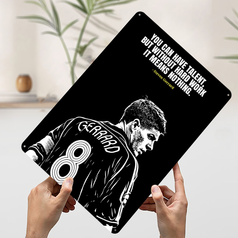 Steven Gerrard Quote Metal Pos - Retro Gaming Desk 评论和价格