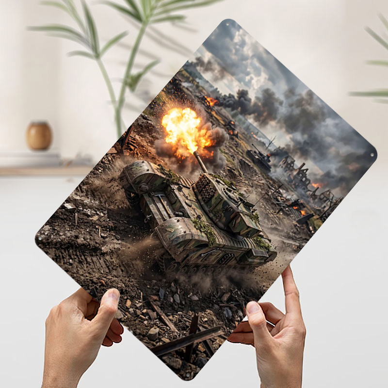 Tank Firing in War Zone Poster - Retro Gaming Zone 评论和价格