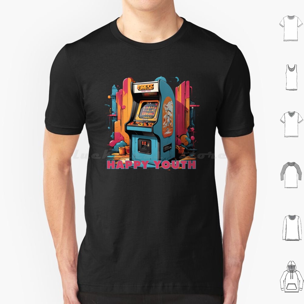 Happy Youth-Arcade T Shirt Men - Retro Gaming T Shirt 评论和价格