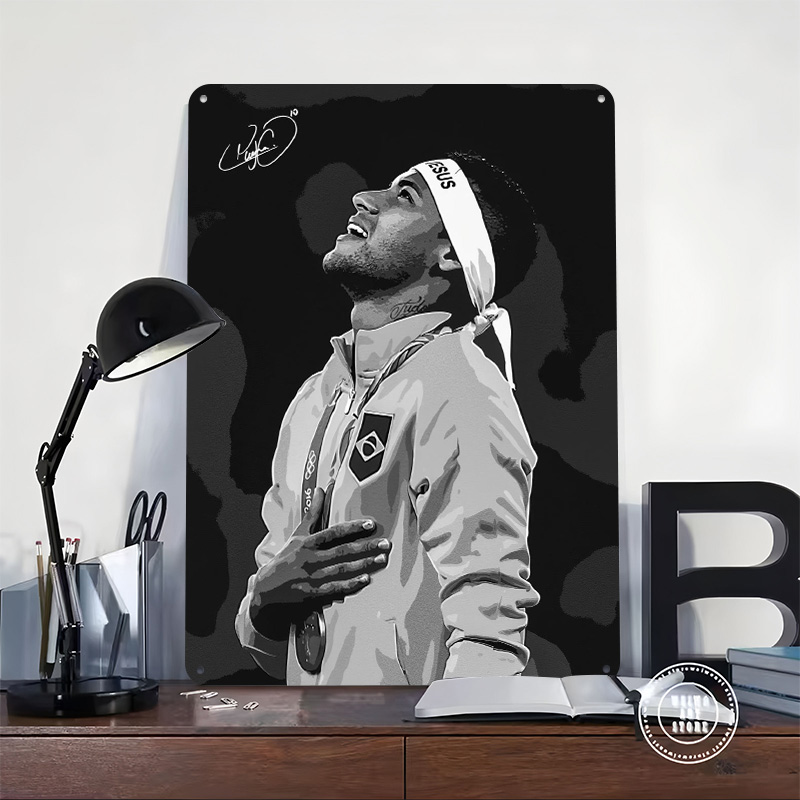 Neymar Jr. Portrait Poster Cus - Retro Gaming Desk 评论和价格