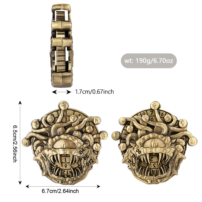 Retro Beholder Shape Metal Dic - Retro Gaming Gifts 评论和价格