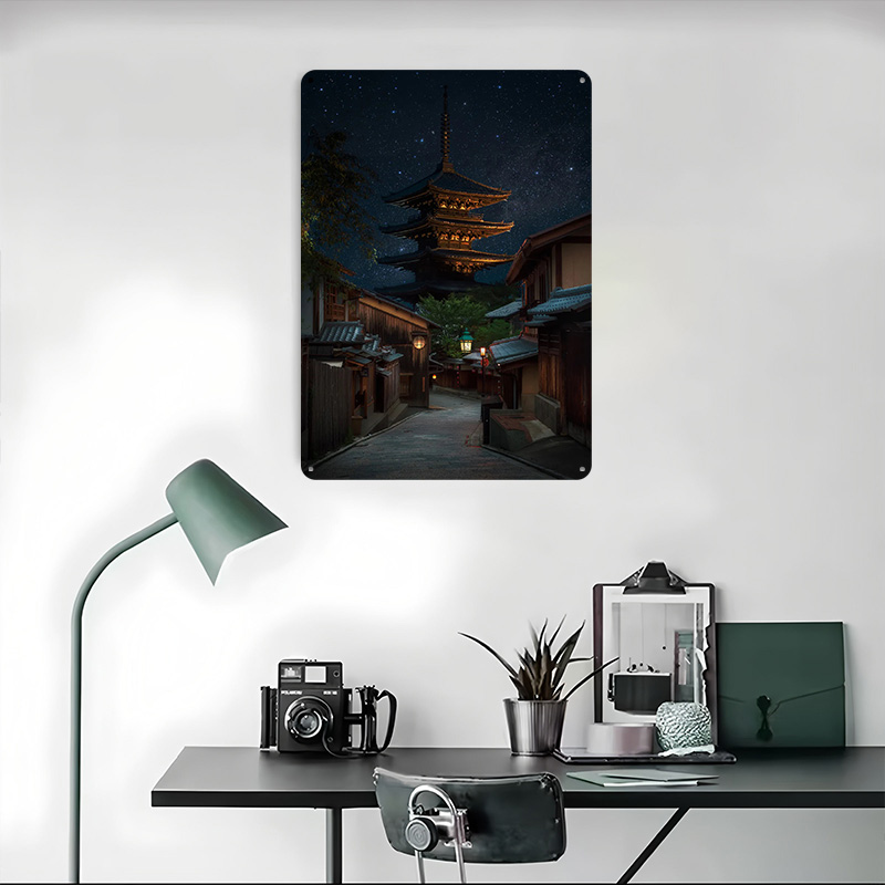 Kyoto Night Tinplate Poster Cu - Retro Gaming Kyoto 评论和价格
