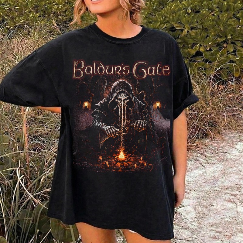 Vintage 90s Baldurs Gate 3 T-S - Retro Gaming T Shirts 评论和价格