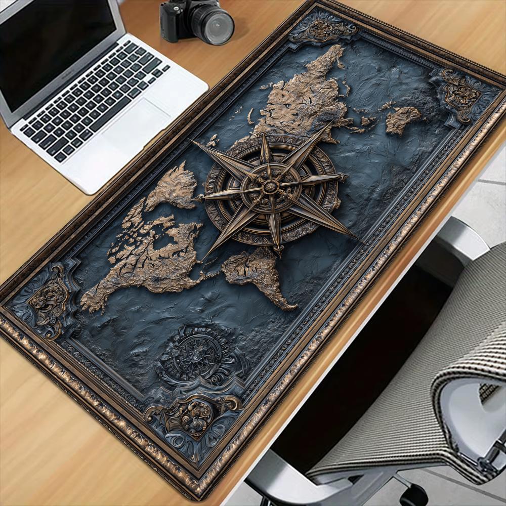 Retro compass and map Mouse Pa - Retro Gaming Desk 评论和价格