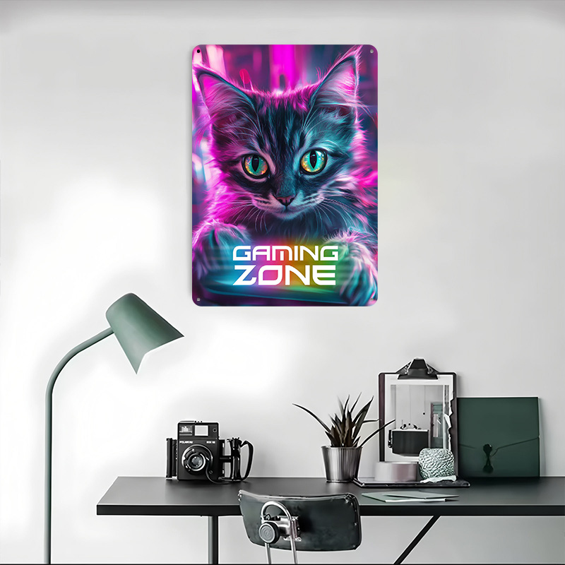Gamer Cat - Gaming Zone Printe - Retro Gaming Zone 评论和价格