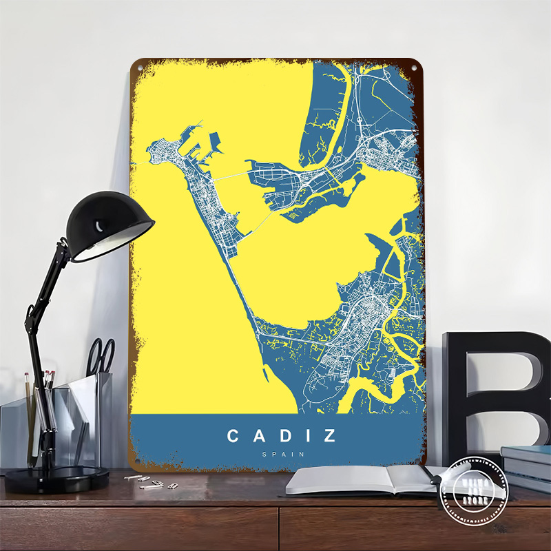 CADIZ SPAIN Tinplate Posters C - Retro Gaming Desk 评论和价格