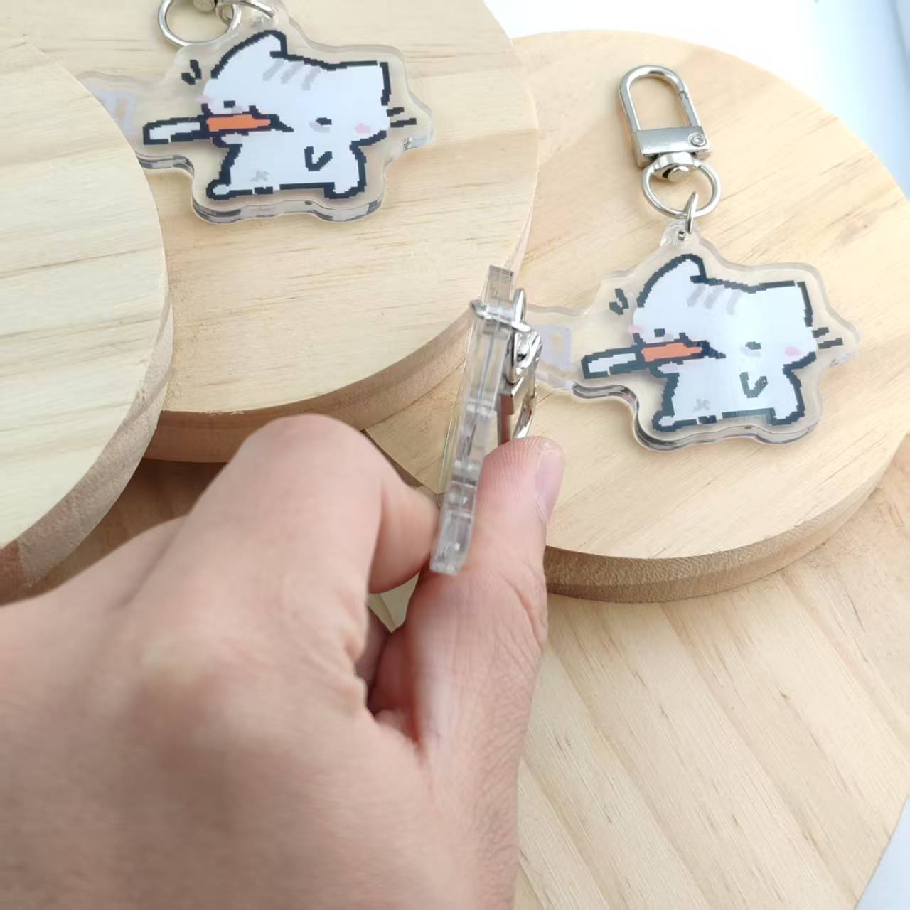 2d Flat Pixel Cat Keychain - G - Retro Gaming Gifts 评论和价格