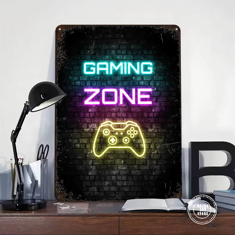 Gaming Zone Neon Sign on Brick - Retro Gaming Zone 评论和价格