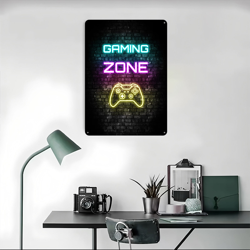 Gaming Zone Neon Sign on Brick - Retro Gaming Zone 评论和价格